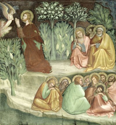 Christ in the Garden of Gethsemane, from a series of Scenes of the New Testament by Barna da Siena